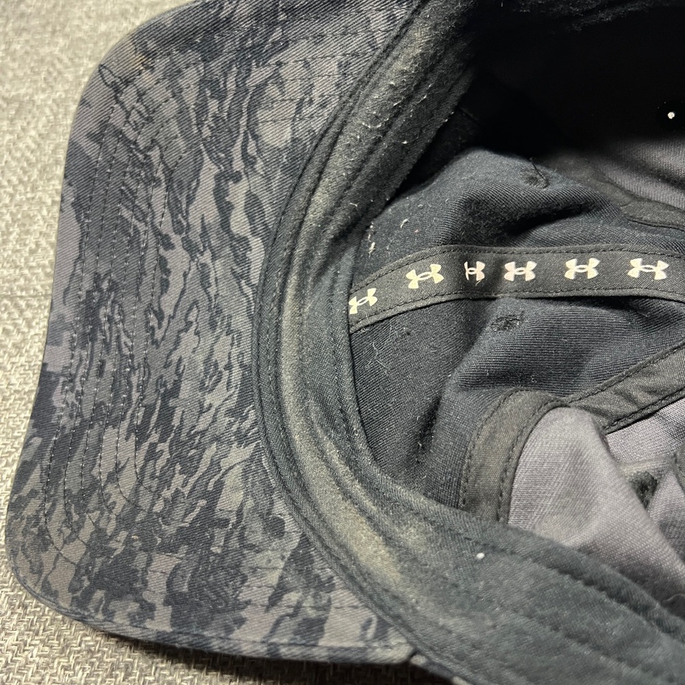 Under Armour Men's Freedom Cap / Hat Adjustable Strapback Urban Camo Black/Grey - Picture 8 of 9